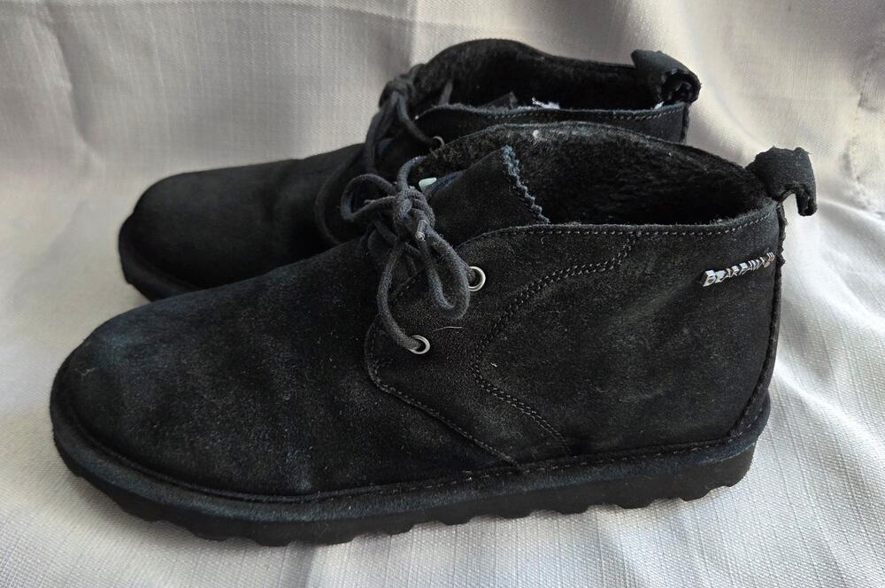Bearpaw Skye Chukka Woman's Size 11 Black Ankle Lace Up Soft Booties
